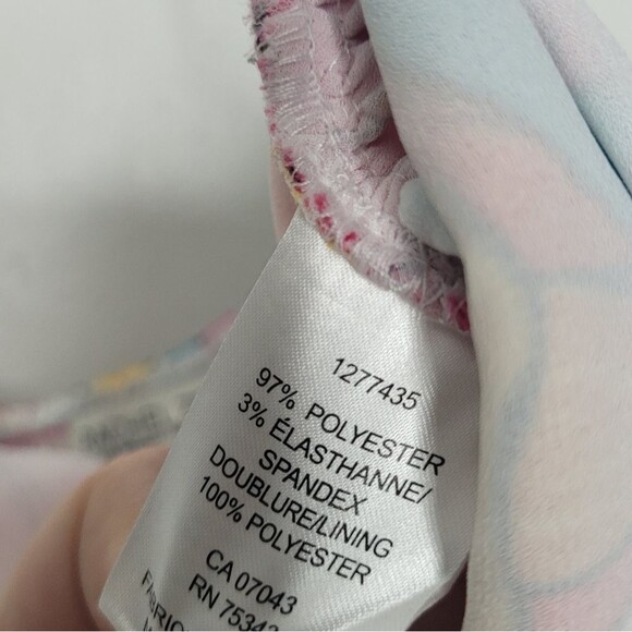 Rachel Zoe colorful vacation bright abstract print crop halter top size x small - Picture 4 of 6